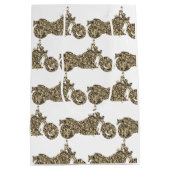 バイク/バイクパーソナライズされた抱き枕 ミディアムペーパーバッグ (裏面)