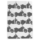 バイク·バイクパーソナライズされた抱き枕 ミディアムペーパーバッグ (裏面)