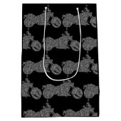 バイク·バイクパーソナライズされた抱き枕 ミディアムペーパーバッグ (裏面)