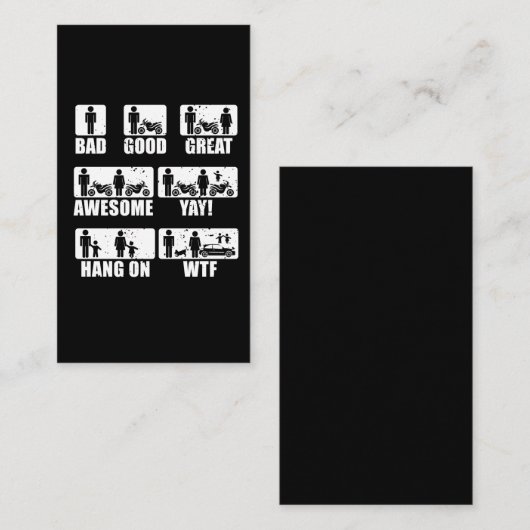 バイク·パッション·カップ結婚したルズバイクもしくは自転車に乗る人ユーモア 名刺 (正面/裏面)