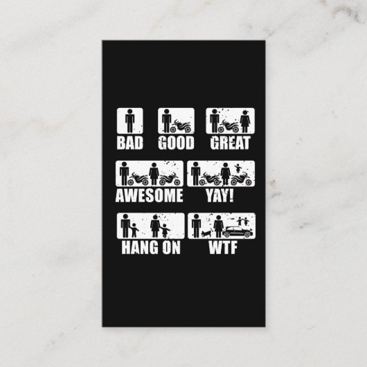 バイク·パッション·カップ結婚したルズバイクもしくは自転車に乗る人ユーモア 名刺 (正面)