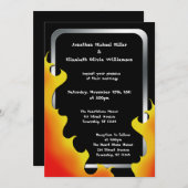 バイク フレーム シルバー ウェディング ~ 招待状 (正面/裏面)