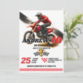 バイク モトクロス 誕生日 招待状 (スタンド正面)