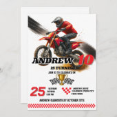 バイク モトクロス 誕生日 招待状 (正面/裏面)