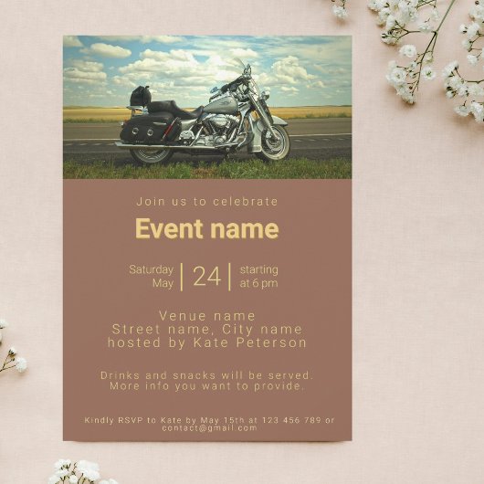 バイク モーターサイクルをテーマにしたイベントのご案内 招待状