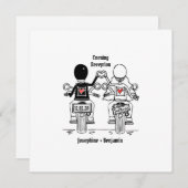 バイク モーターサイクル イブニング ウェディング 招待状 (正面/裏面)