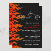 バイク・モーターサイクル・レザー・フレアーズ・パーティー招待状 招待状 (正面/裏面)