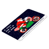 バイク+ライダー+バイカーのクリスマスカード マグネット (左側)