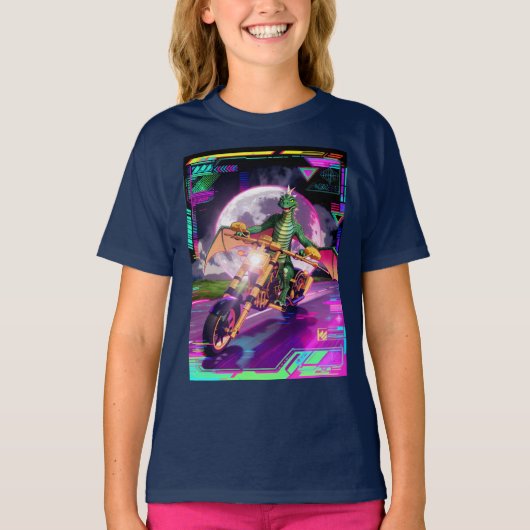 バイク レース ドラゴン Tシャツ (正面)