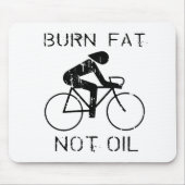 バイク: 焼跡の脂肪ない油のTシャツ マウスパッド (正面)