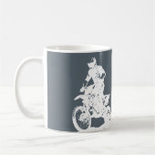 バイク-編集可能背景のモトクロスのライダー コーヒーマグカップ (左)