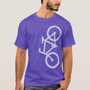 バイク、縦のシルエット、Lt Purple Design Tシャツ