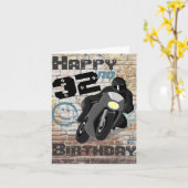 バイク '誕生日32nf まだまだいける カード (黄色い花)
