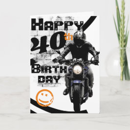 バイク '誕生日 40歳になってもまだまだ元気です カード' カード