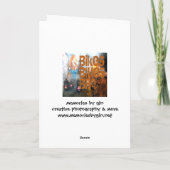 バイク、青、BBQの挨拶 カード (裏面)