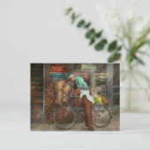 バイク – 食料品の配送1938 ポストカード (スタンド正面)