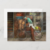 バイク – 食料品の配送1938 ポストカード (正面/裏面)