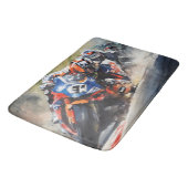 バイク、高速コーナリングアクション バスマット (アングル)