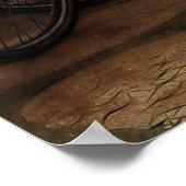 バイク – 2台のバイクと1台のガスポンプ ポスター (角)