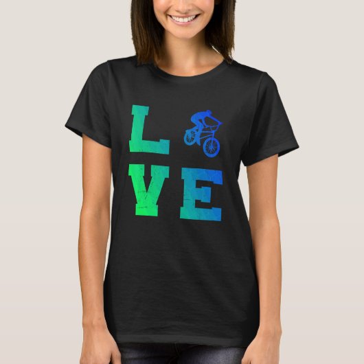 バイクBmx自転車メンズウィメンズBmxサイクリング Tシャツ (正面)