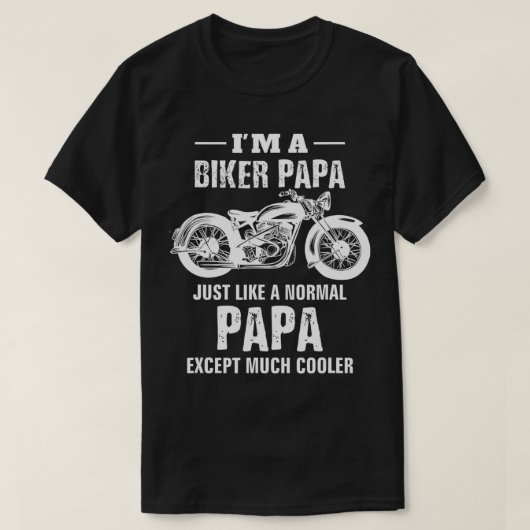 バイクsバイクもしくは自転車に乗る人パパバイクエスメンズパパグランパGif Tシャツ (デザイン正面)