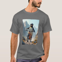 バイクTシャツに乗ったペンギン