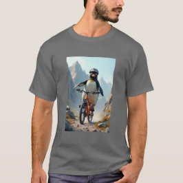 バイクTシャツに乗ったペンギン Tシャツ