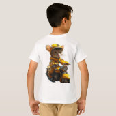 バイクTシャツに乗るドリーミー・キャット Tシャツ (裏面フル)