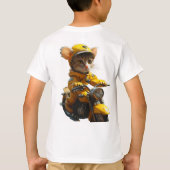 バイクTシャツに乗るドリーミー・キャット Tシャツ (裏面)
