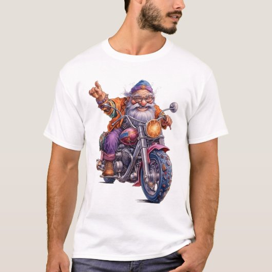 バイクTシャツのおじいちゃん Tシャツ (正面)