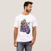 バイクTシャツのおじいちゃん Tシャツ (正面フル)