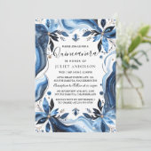 バイグラデーションアイボリーアイススカイ金ゴールドブ王室のルーキンセアニェラ 招待状 (スタンド正面)