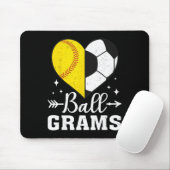 バイグラム 楽しい ソフトボール サッカー グラム マウスパッド (マウス)