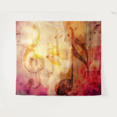 バイグランジオリンの音楽音符 タペストリー (正面(横))