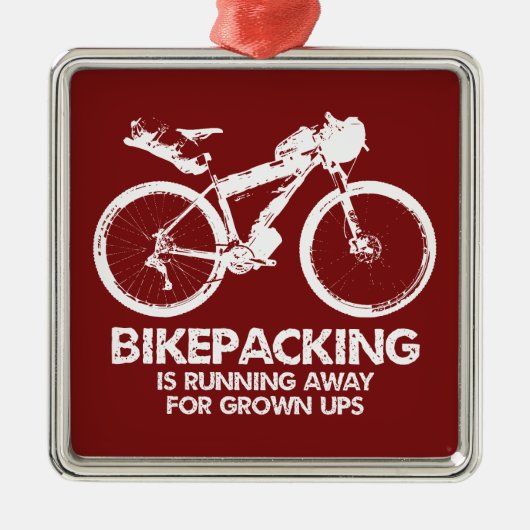 バイケパッキランニングングは大人遠くに向け製品 メタルオーナメント (正面)