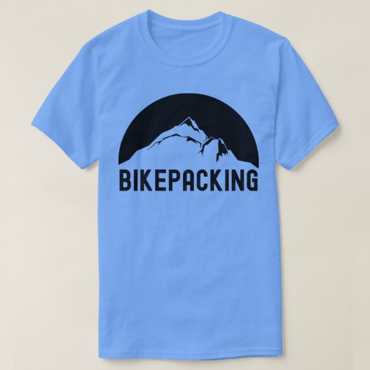 バイケパッキングバイクキャンピングギフト Tシャツ (デザイン正面)