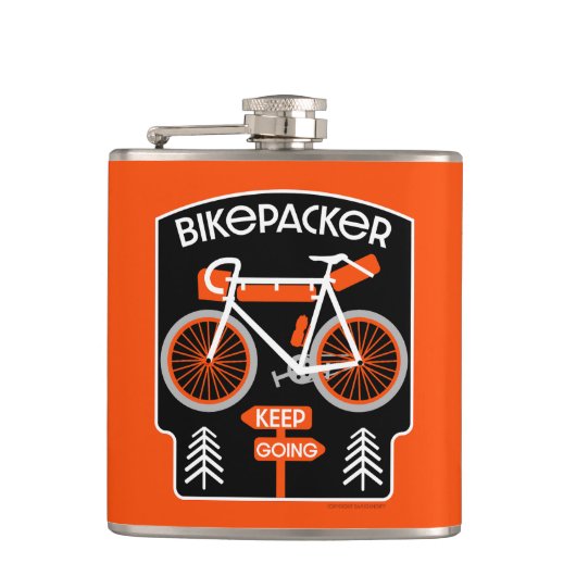 バイケパッキングバイクツーリング フラスク (正面)