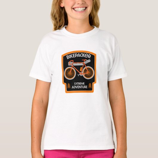 バイケパッキングバイクツーリング Tシャツ (正面)
