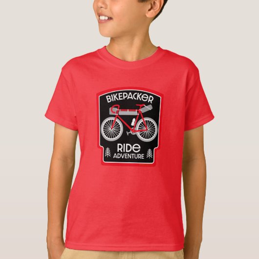 バイケパッキングバイクツーリング Tシャツ (正面)