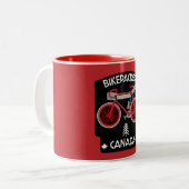 バイケパッキング・カナダ ツートーンマグカップ (正面左)