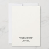 バイサマー海シービーチブルーウォーターブライダルシャワー 招待状 (裏面)