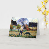 バイサン=ポール・クラレンス・ガニョン秋シーン、 カード (黄色い花)