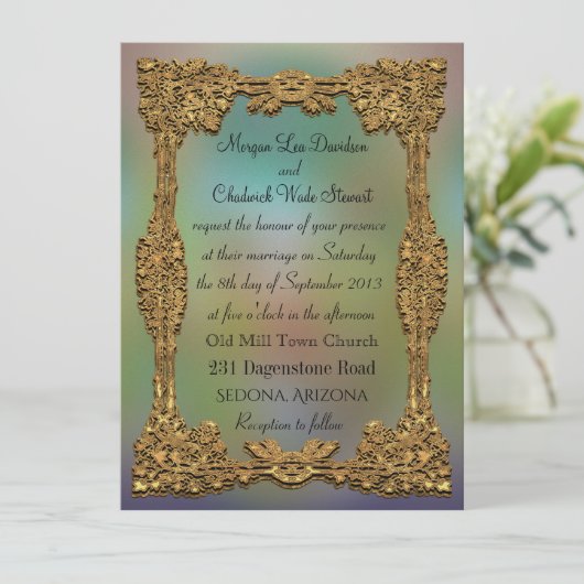 バイザシーガラ結婚式招待状 招待状 (スタンド正面)