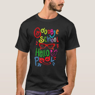 バイスクールハロープールサングラス学校の最終日 Tシャツ