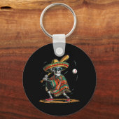バイスビルスケルトンMexican Sombrero Cinco De Mayo 1 キーホルダー (正面)