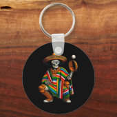 バイスビルスケルトンMexican Sombrero Cinco De Mayo B キーホルダー (正面)
