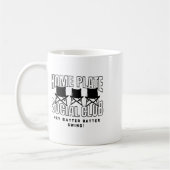 バイスビルファンホームプレートソーシャルクラブゲームデイメンズ コーヒーマグカップ (左)