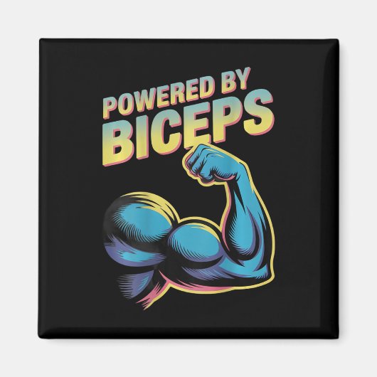 バイスロンジーに支えられたジムのユーモアTシャツ マグネット (正面)