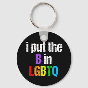 バイセクおもしろいシュアルLGBTQレインボーユーモア引用文 キーホルダー
