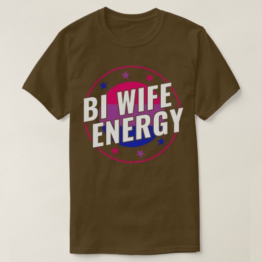 バイセクシおもしろいアルBi妻エネルギーLGBT Tシャツ (デザイン正面)